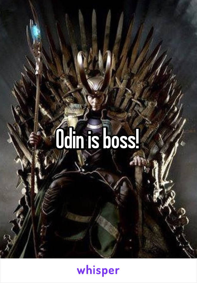 Odin is boss! 