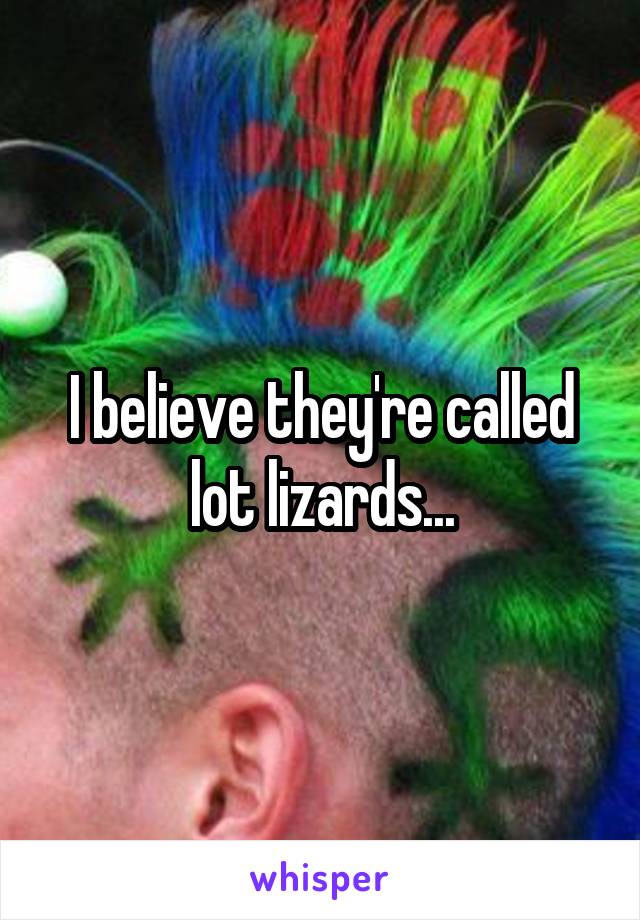 I believe they're called lot lizards...
