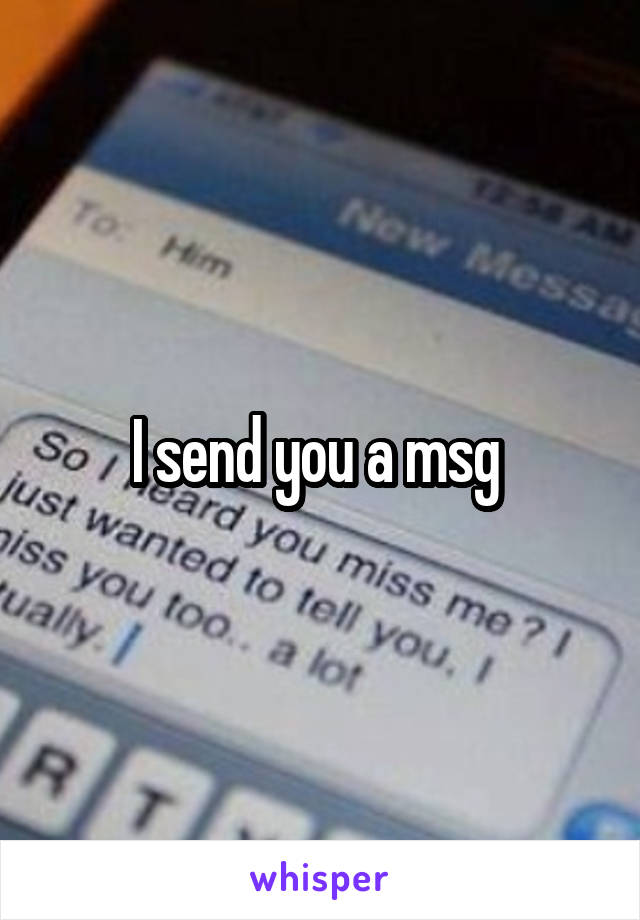 I send you a msg 