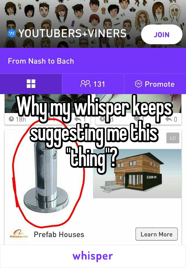 Why my whisper keeps suggesting me this "thing"? 