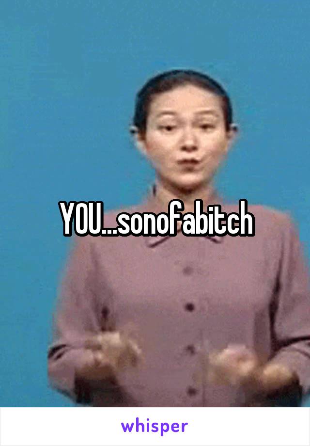 YOU...sonofabitch