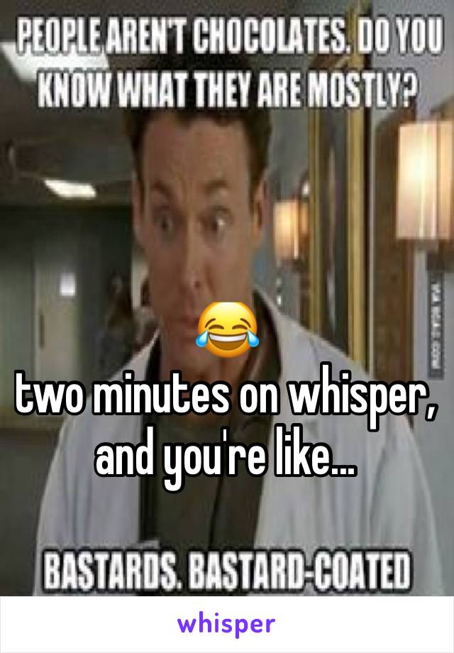 😂
two minutes on whisper, and you're like...