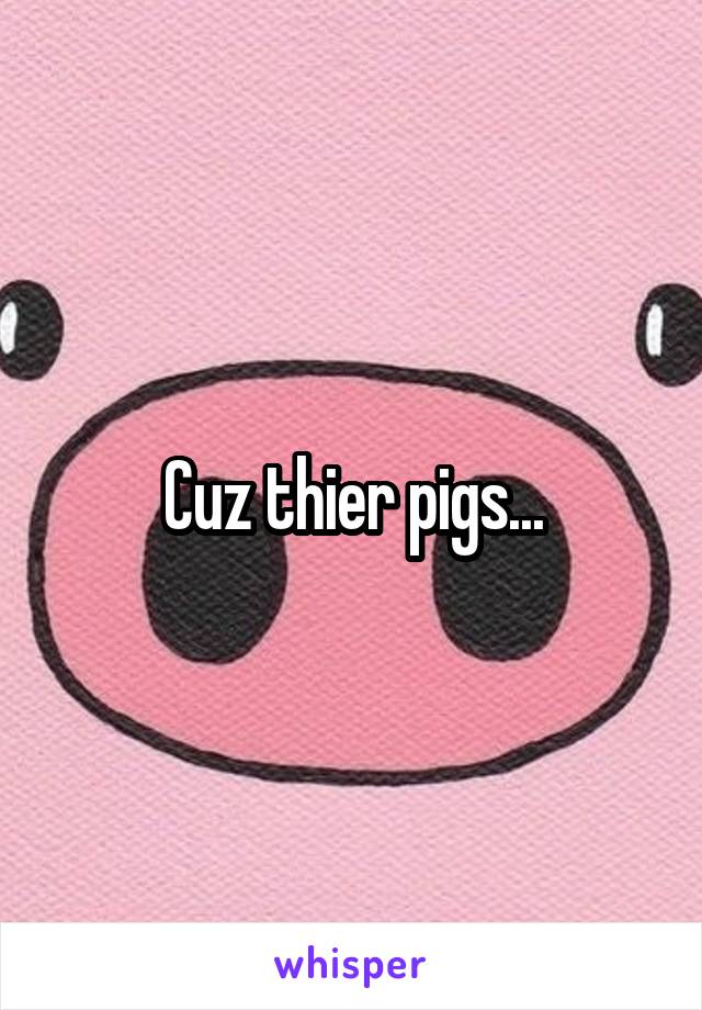 Cuz thier pigs...