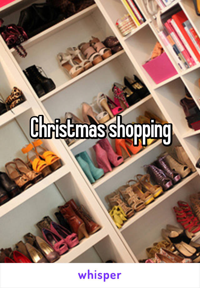 Christmas shopping
