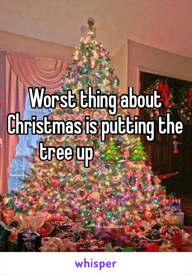 Worst thing about Christmas is putting the tree up 🎄🎄