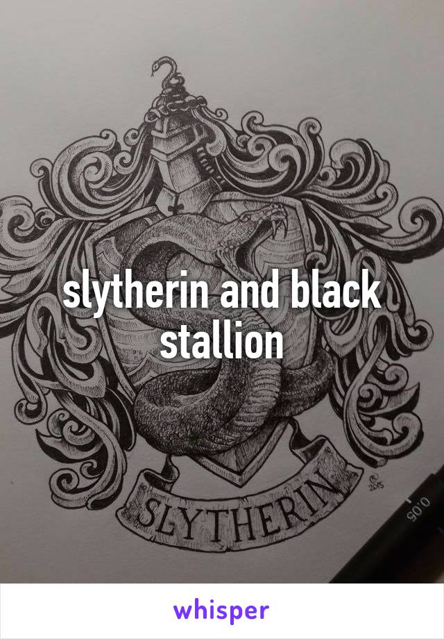 slytherin and black stallion
