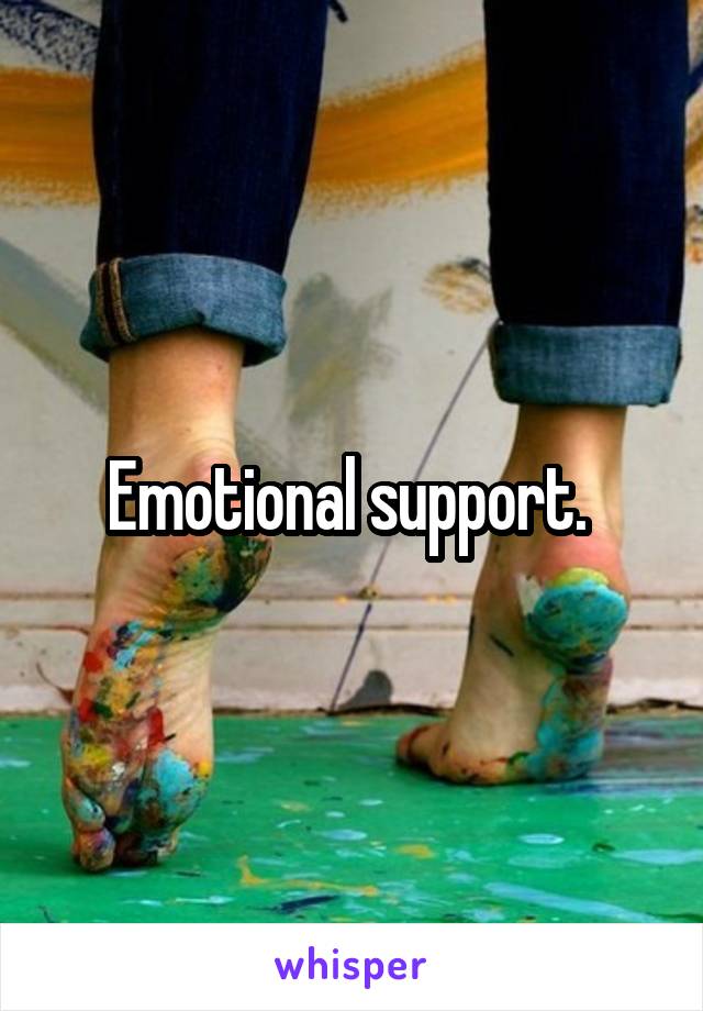 Emotional support. 