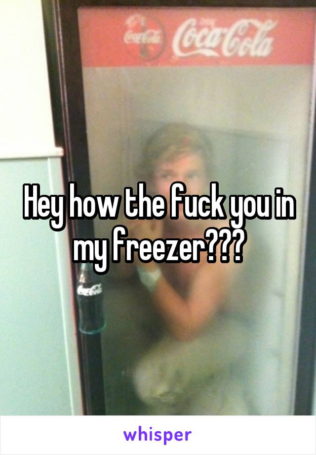 Hey how the fuck you in my freezer???
