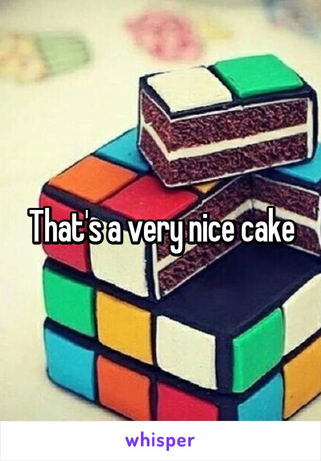 That's a very nice cake