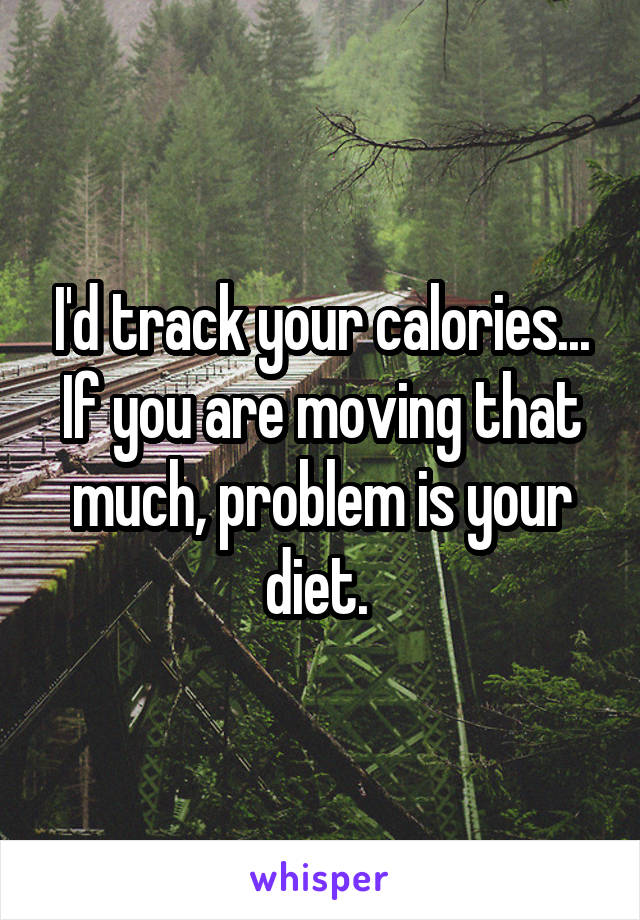 I'd track your calories... If you are moving that much, problem is your diet. 