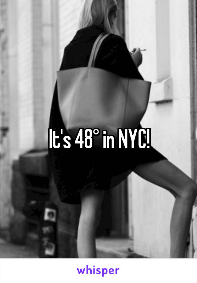 It's 48° in NYC!