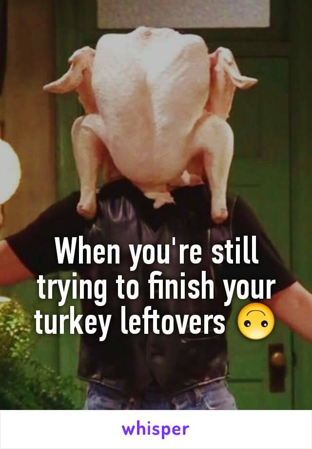 When you're still trying to finish your turkey leftovers 🙃