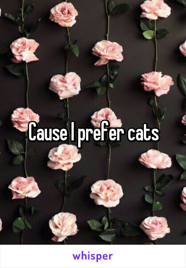 Cause I prefer cats