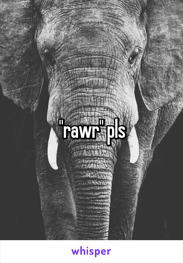 "rawr" pls