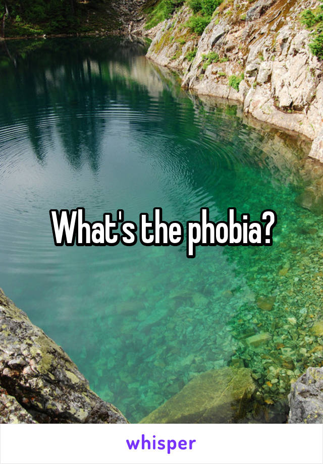 What's the phobia?