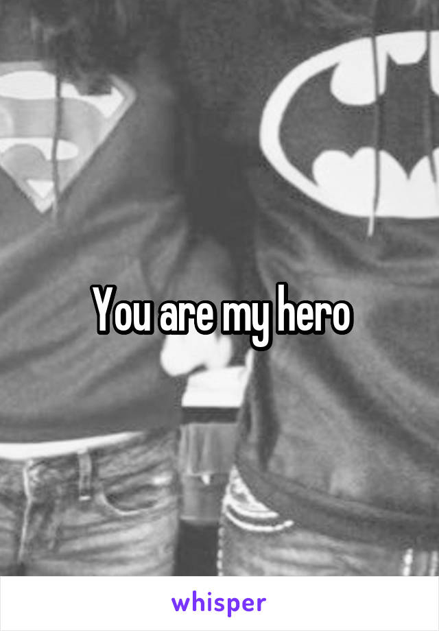 You are my hero