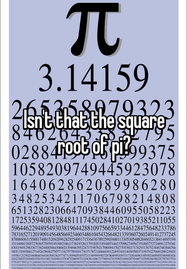 the square root of pi        <h3 class=
