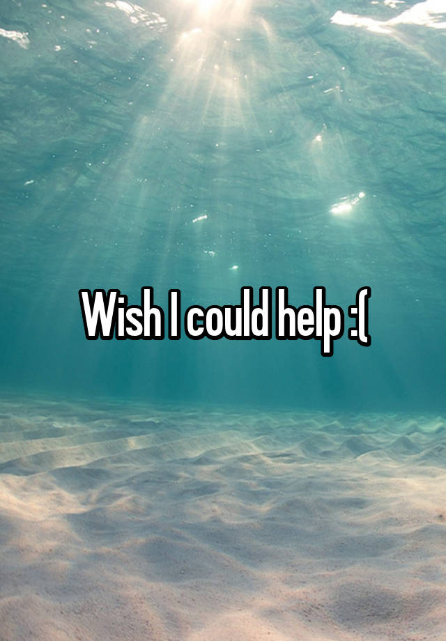 I Wish I Could Help You Meaning