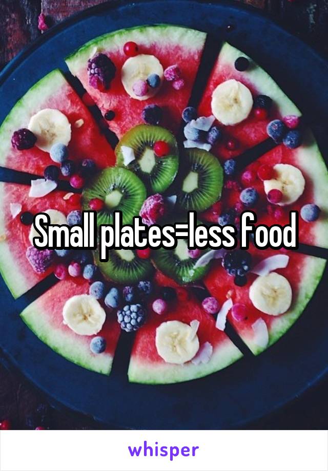 Small plates=less food