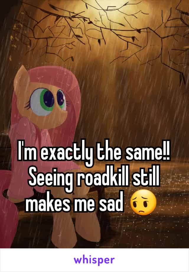 I'm exactly the same!! Seeing roadkill still makes me sad 😔 