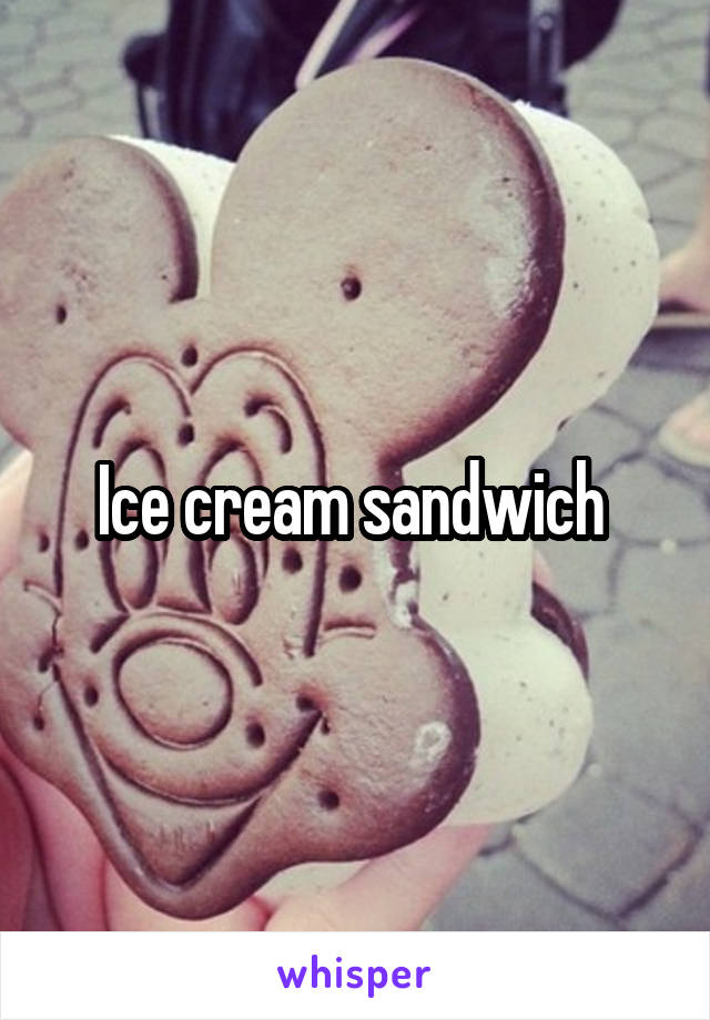 Ice cream sandwich 