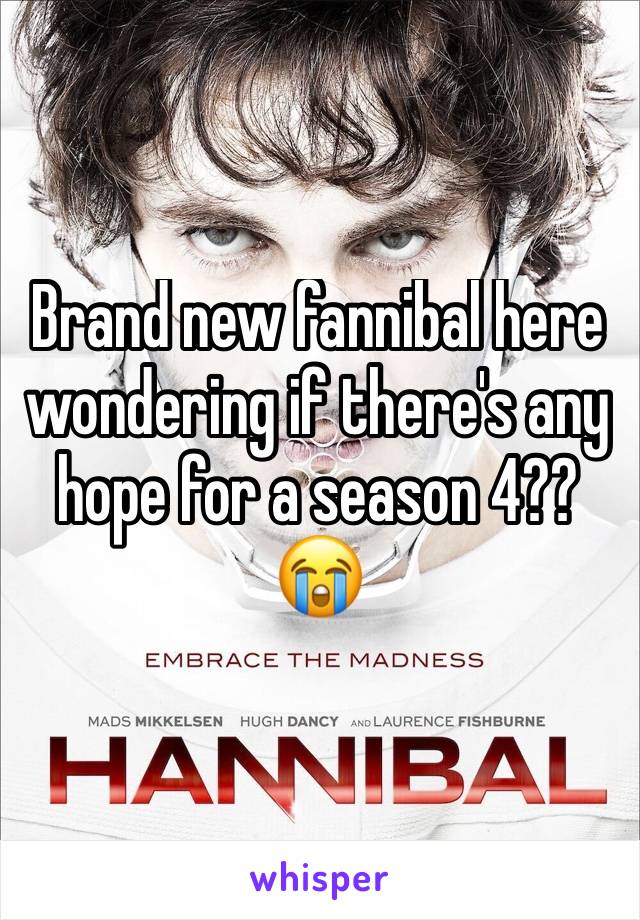 Brand new fannibal here wondering if there's any hope for a season 4??😭