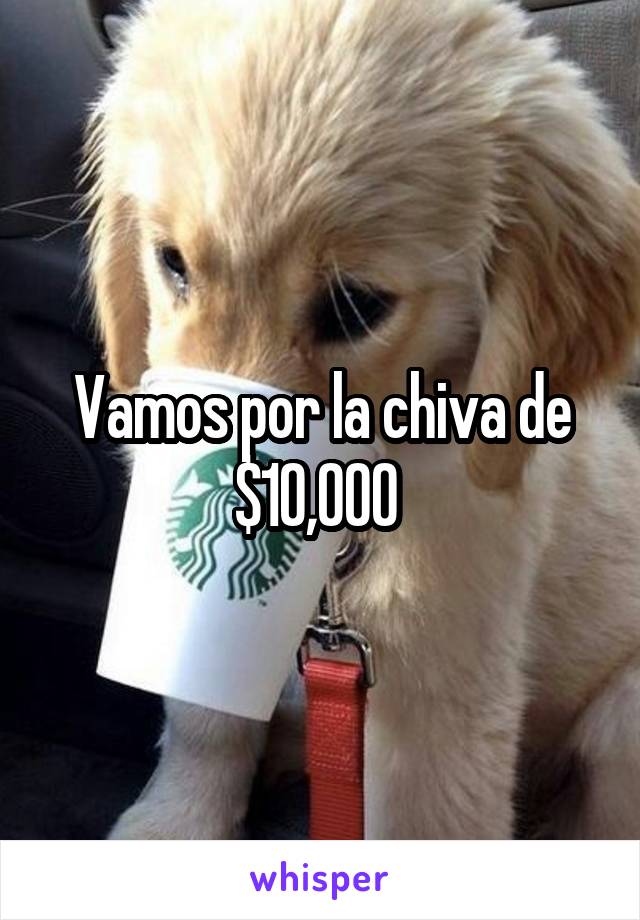 Vamos por la chiva de $10,000 