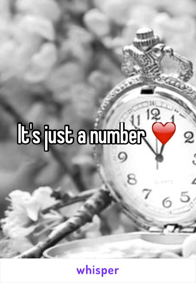 It's just a number ❤️