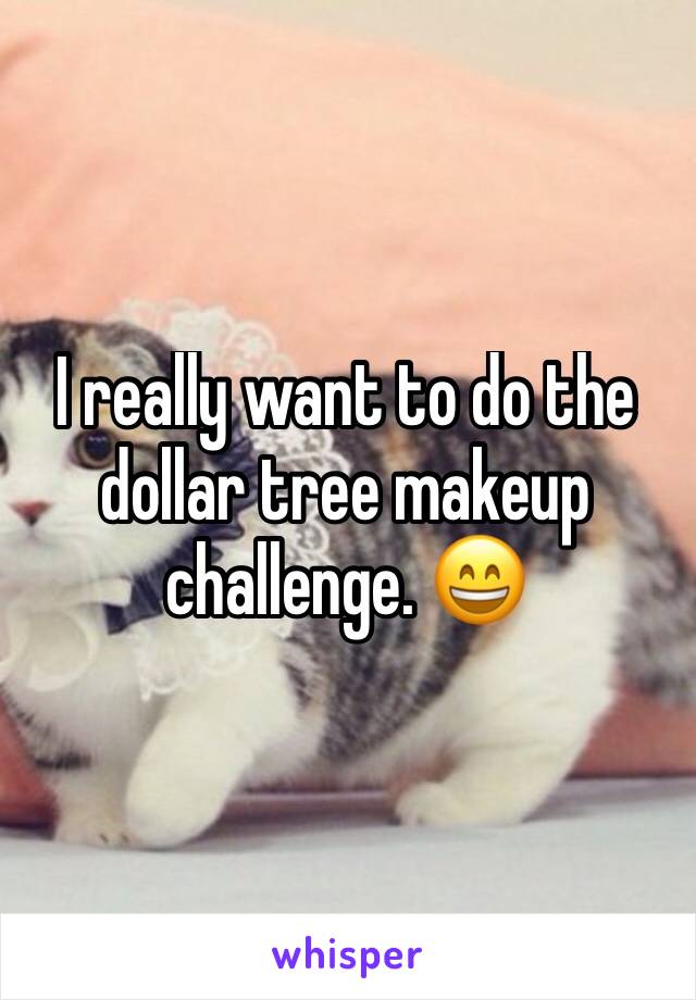 I really want to do the dollar tree makeup challenge. 😄