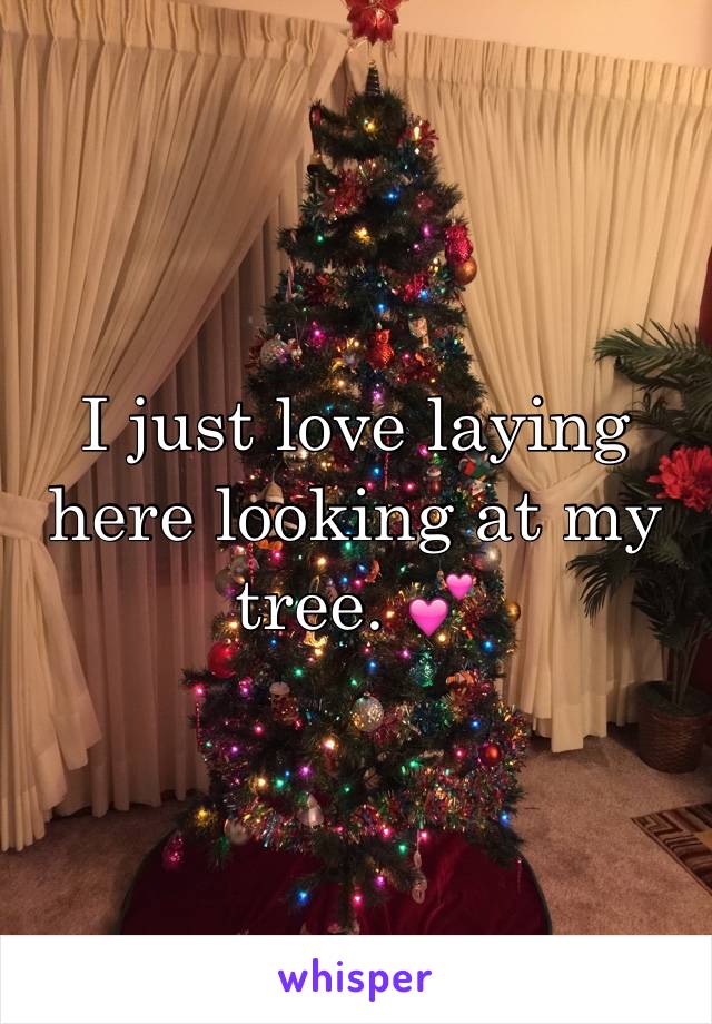 I just love laying here looking at my tree. 💕