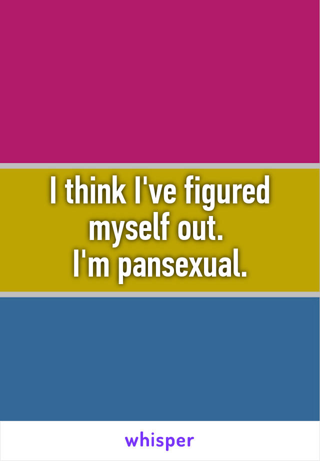 I think I've figured myself out. 
I'm pansexual.