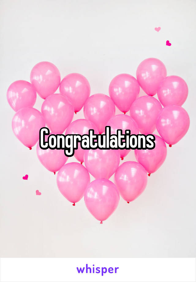 Congratulations 