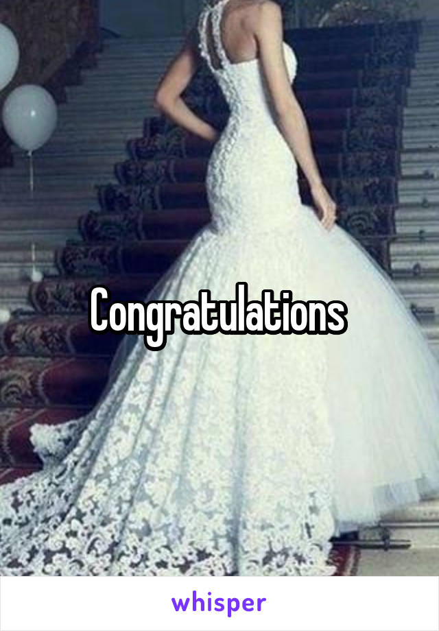 Congratulations 