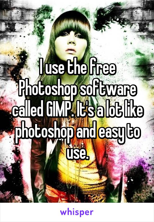 I use the free Photoshop software called GIMP. It's a lot like photoshop and easy to use.