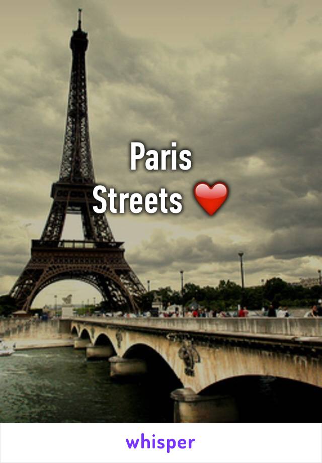 Paris 
Streets ❤️