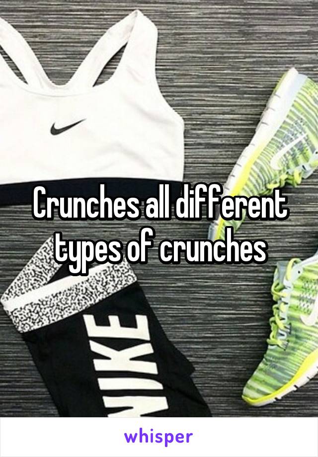 Crunches all different types of crunches