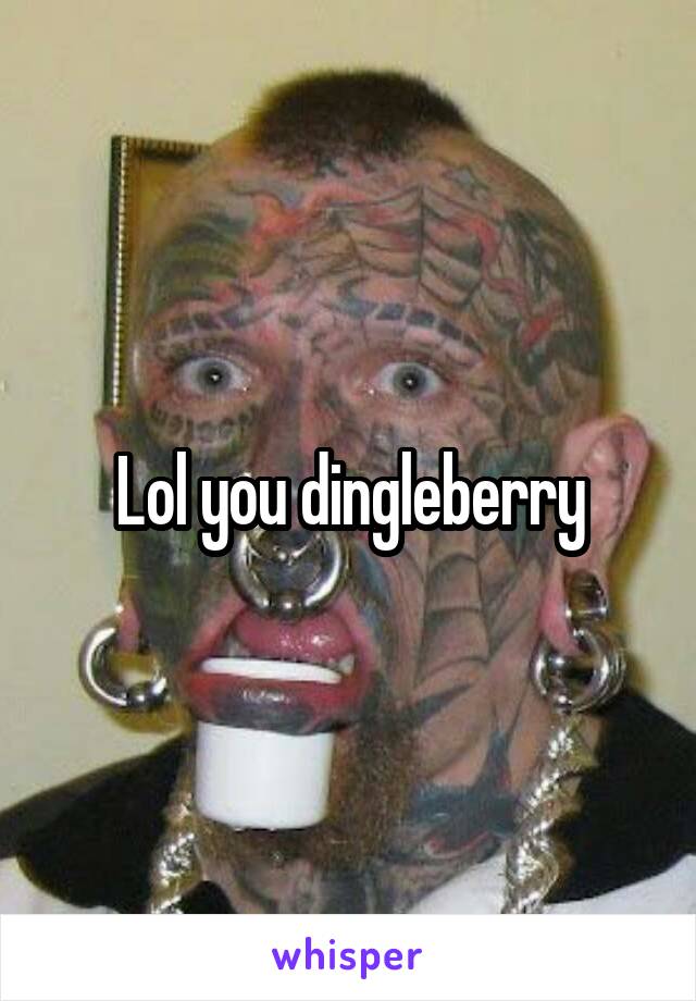 Lol you dingleberry