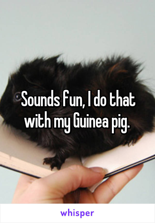 Sounds fun, I do that with my Guinea pig. 