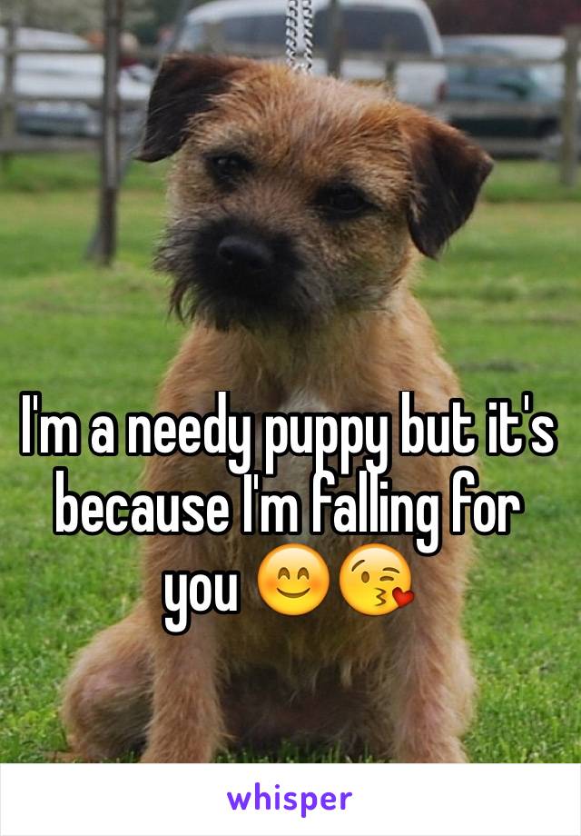 I'm a needy puppy but it's because I'm falling for you 😊😘