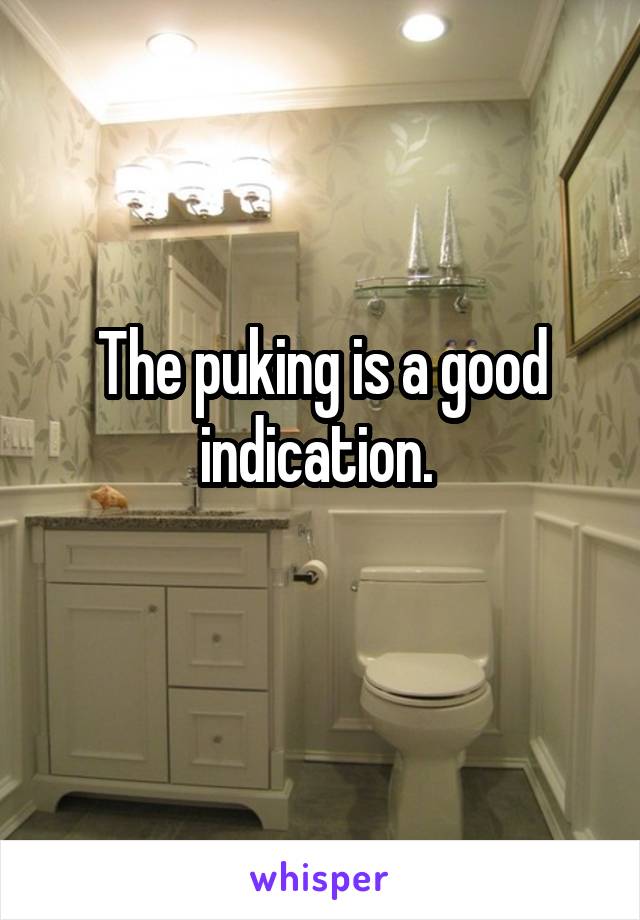 The puking is a good indication. 
