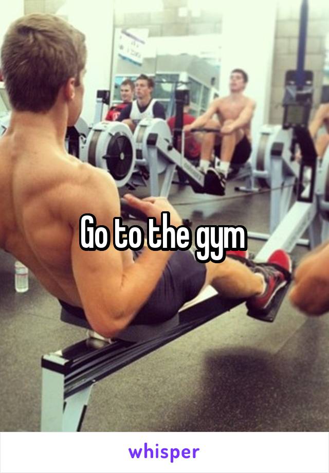 Go to the gym 