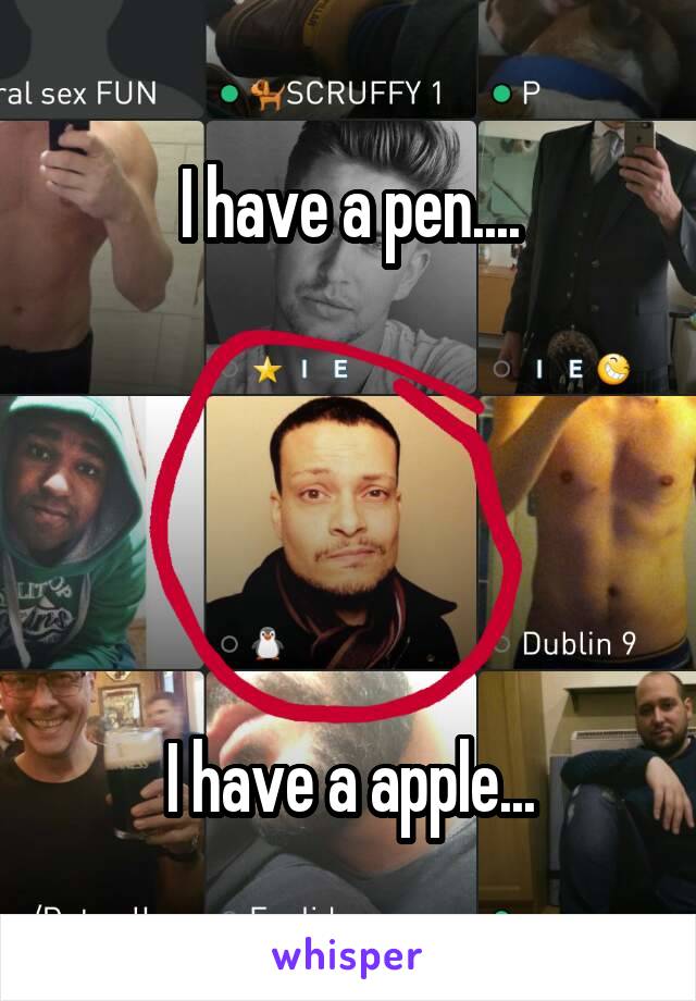 I have a pen....





I have a apple...