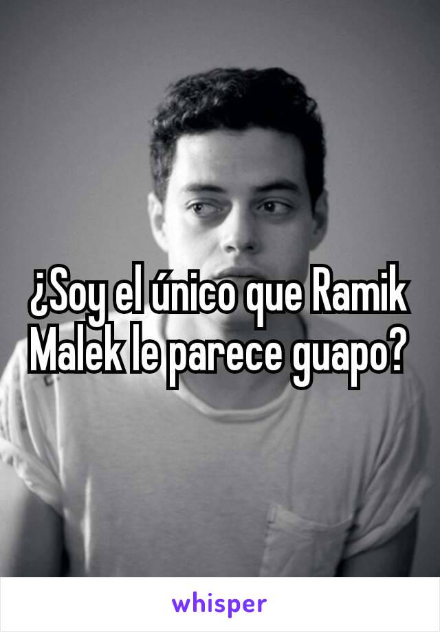 ¿Soy el único que Ramik Malek le parece guapo?