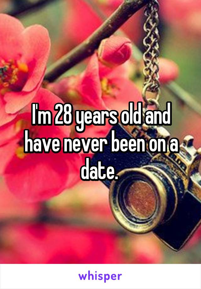 I'm 28 years old and have never been on a date. 