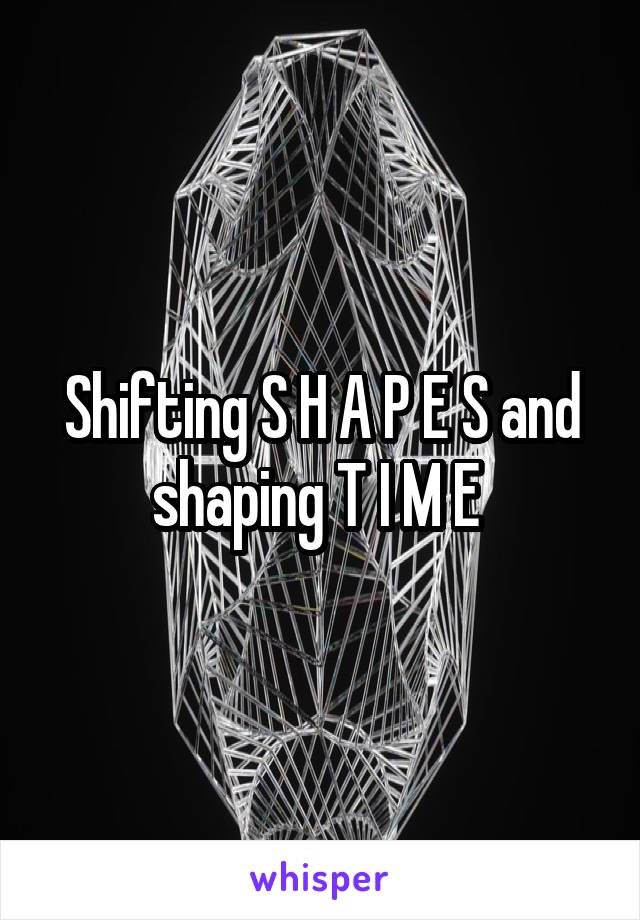 Shifting S H A P E S and shaping T I M E 