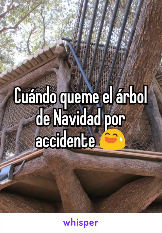 Cuándo queme el árbol de Navidad por accidente 😅