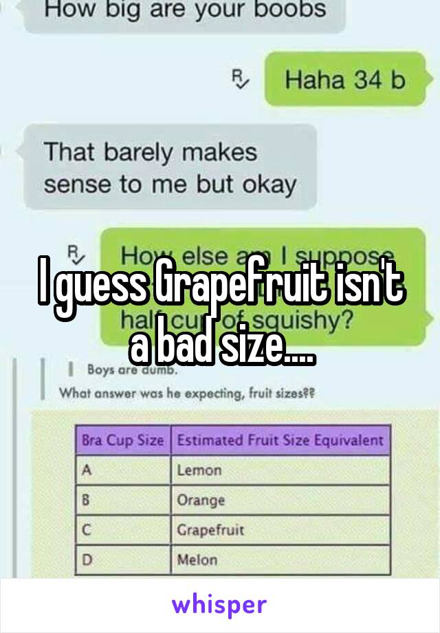 I guess Grapefruit isn't a bad size....