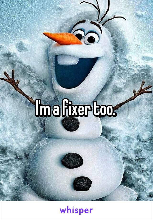 I'm a fixer too. 