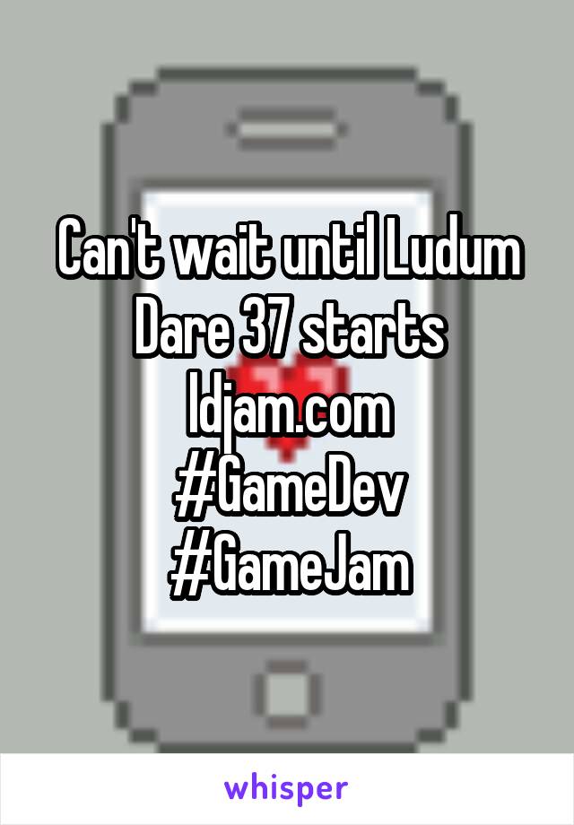 Can't wait until Ludum Dare 37 starts
ldjam.com
#GameDev
#GameJam