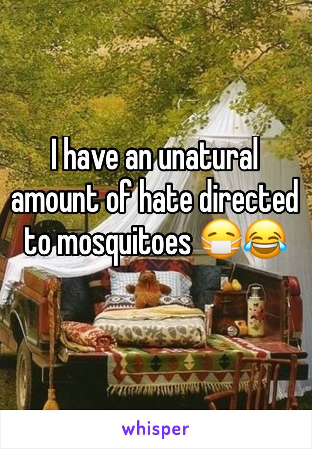 I have an unatural amount of hate directed to mosquitoes 😷😂